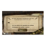 Victorian Steampunk Leather Wedding RSVP Cards Business Card Templates