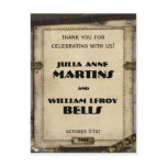 Victorian Steampunk Thank You Postcards