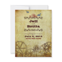 Victorian Steampunk Wedding Save the Date