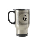 Victorian style frame White monogram mugs