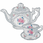 Victorian Tea Cup and Pot Embroidered Hoody