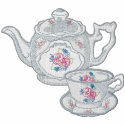 Victorian Tea Cup and Pot embroidered shirts