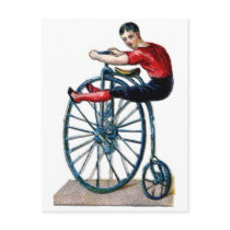 Victorian Velocipede Vintage bicycle Acrobat Postcards