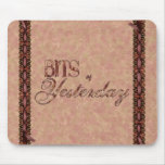 Victorian Wallpaper Ribbon Pattern Mousepad
