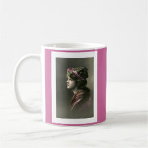 victorian woman hopeful expression coffee mugs