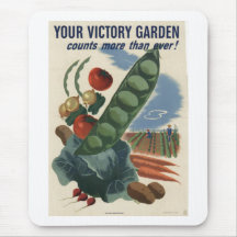 Victory garden poster, World War 2 1945 Mouse Mat