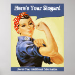 Victory Girl Rosie Riveter Custom Poster posters
