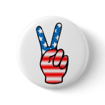 Victory (Red, White & Blue) Button