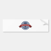 Victory reward winners shield bumper stickers