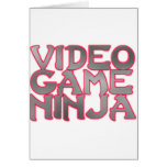 VIDEO GAME NINJA (red) Greeting Card