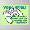 Video Game Technology Funny Poster Print Sign
