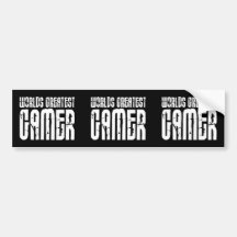 Video Games Gaming & Gamers Worlds Greatest Gamer Bumper Sticker