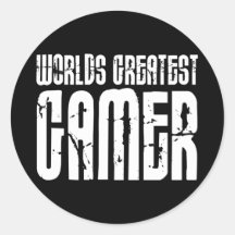 Video Games Gaming & Gamers Worlds Greatest Gamer Round Sticker