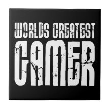 Video Games Gaming & Gamers Worlds Greatest Gamer Ceramic Tile