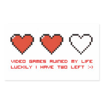 Video Games Rectangle Sticker