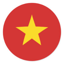 Vietnam Fisheye Flag Sticker