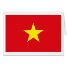 Vietnam Flag Greeting Card
