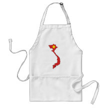 Vietnam flag map apron