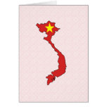 Vietnam Flag Map full size cards