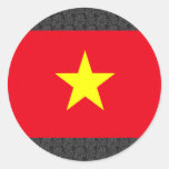 Vietnam Flag Round Stickers