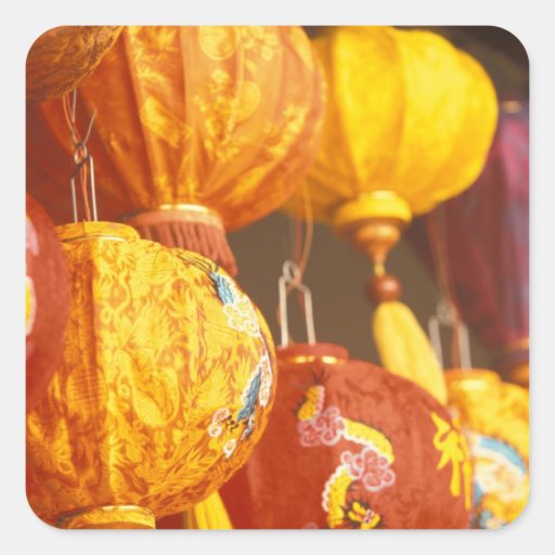Vietnam, Hoi An Large lanterns, souvenirs Square Sticker