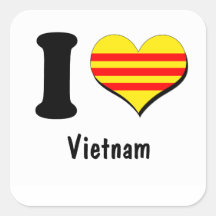 Vietnam (new) square sticker