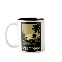 vietnam southeast asia art deco retro travel coffee mug