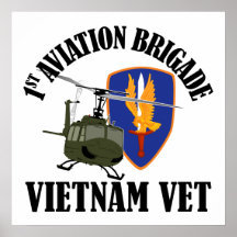 Vietnam Vet - 1st AVN BDE UH-1 Posters