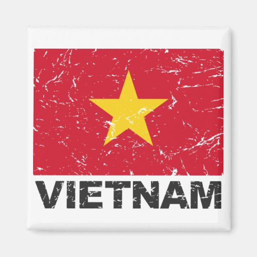 Vietnam Vintage Flag Magnets
