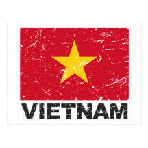 Vietnam Vintage Flag Post Cards