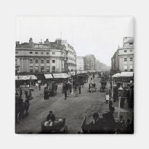 View down Oxford Street, London, c.1890 Magnet
