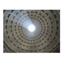 View from inside the Pantheon up to the cupola Postcard
