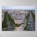 View from the Arc de Triumph posters