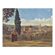 View From The Boboli Gardens In Florence / Italian Personalized Announcement