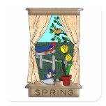 View from the Kitchen Window in Spring stickers
