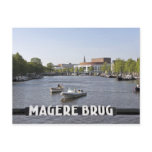 View from Thiny bridge in Amsterdam Netherlands Post Card
