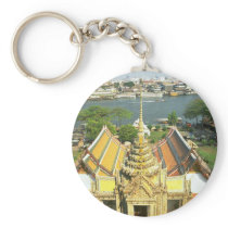 View from Wat Arun over Chao Phraya river, Bangkok Keychain