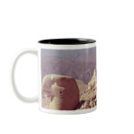 View of a colossal head and an eagle mugs