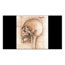 View of a Skull by Leonardo Da Vinci c. 1489 Business Card