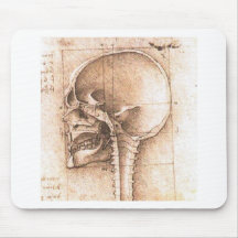 View of a Skull by Leonardo Da Vinci c. 1489 Mousepads