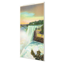 View of American Falls from Goat Island Canvas Prints