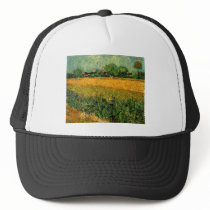 View of Arles with Irises in the Foreground Trucker Hat