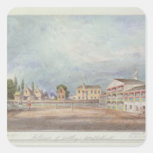 View of Astley's Amphitheatre, 1777 Square Stickers