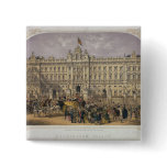 View of Buckingham Palace with a Crowd Outside buttons
