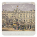 View of Buckingham Palace with a Crowd Outside stickers