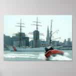 View of Coast Guard Response Boat & Cutter Eagle Posters