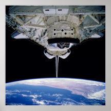 View of Earth from Space Shuttle Atlantis Poster