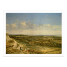 View of Haarlem from the Dunes (oil on canvas) Post Card