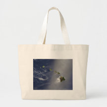 View of Hawaii from Space Canvas Bag