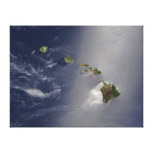View of Hawaii from Space Stretched Canvas Print